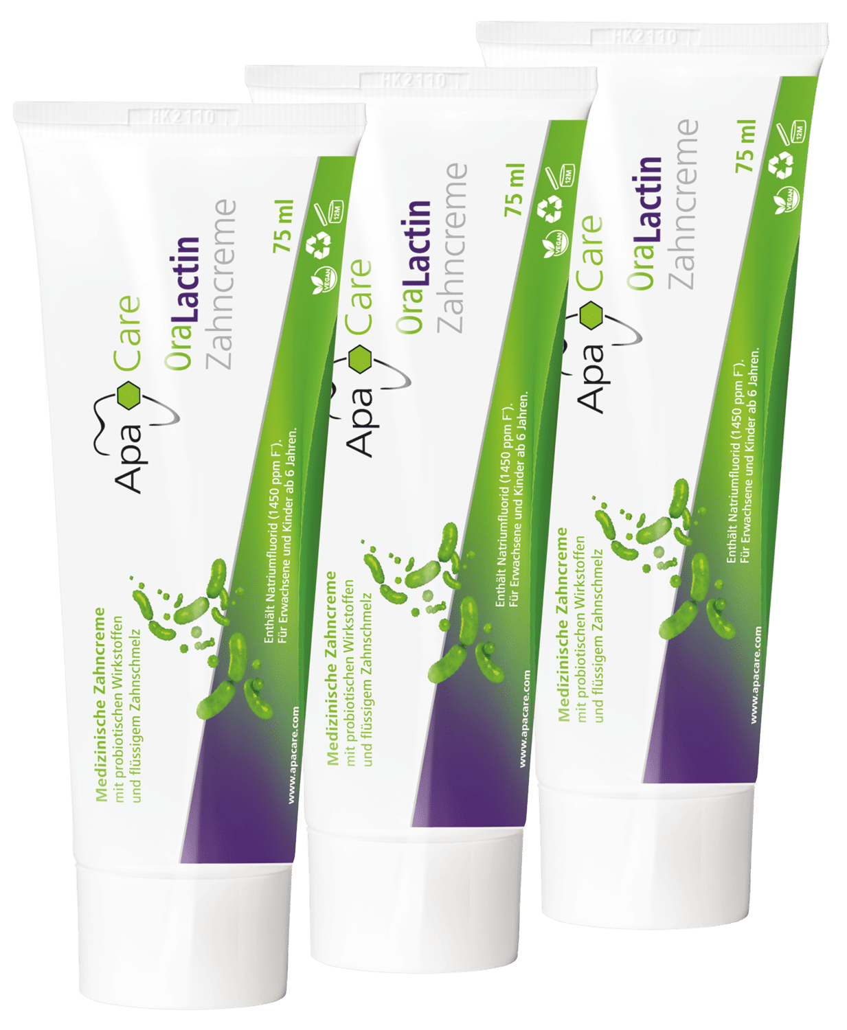 3x Dentifricio medico con effetto probiotico