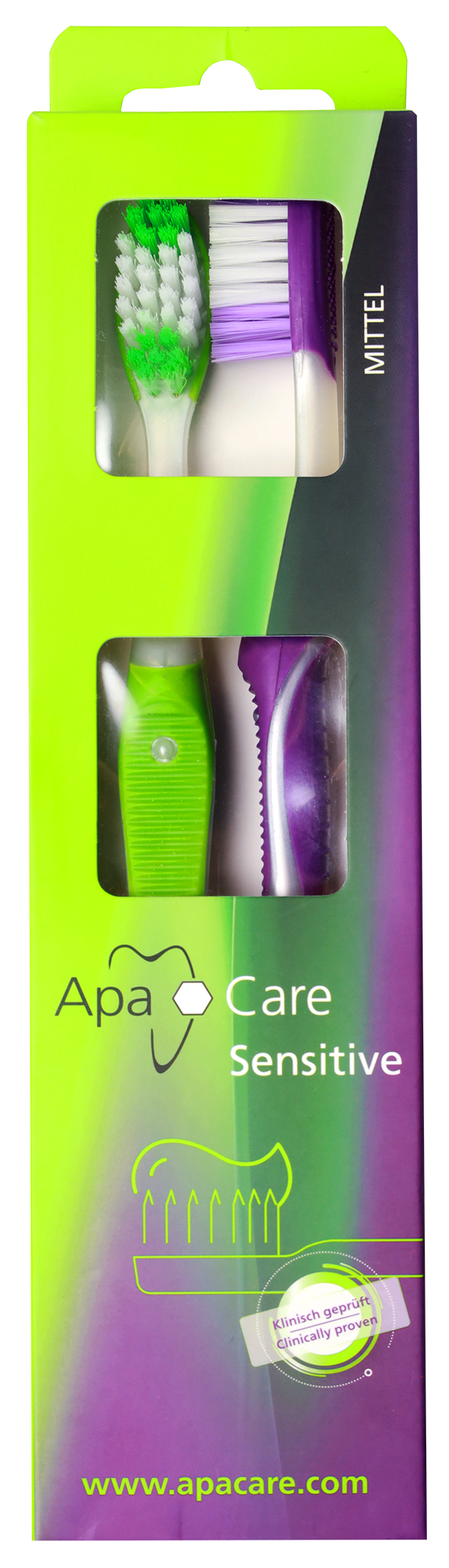 Spazzolino da denti manuale Sensitive 3D Micro Clean, set da 2